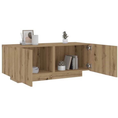 Mesita de noche madera de ingeniería roble artisian 100x35x40cm vidaXL