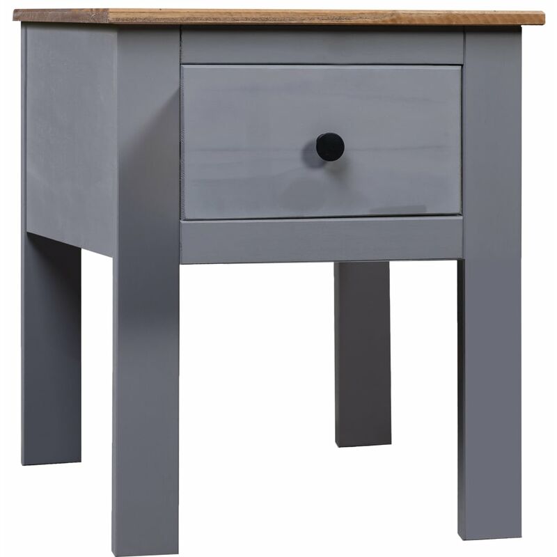 

Mesita de noche madera de pino Panama Range gris 46x40x57 cm