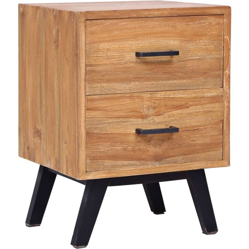 

Mesita de noche madera de teca maciza 40x35x55 cm - Marrón