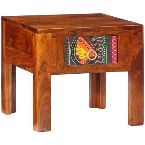 Mesita de noche madera maciza de acacia 40x40x36 cm vidaXL