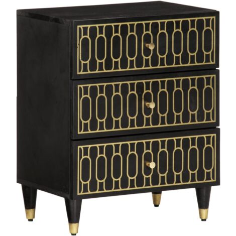Mesita de noche madera maciza de mango 50x33x60 cm vidaXL
