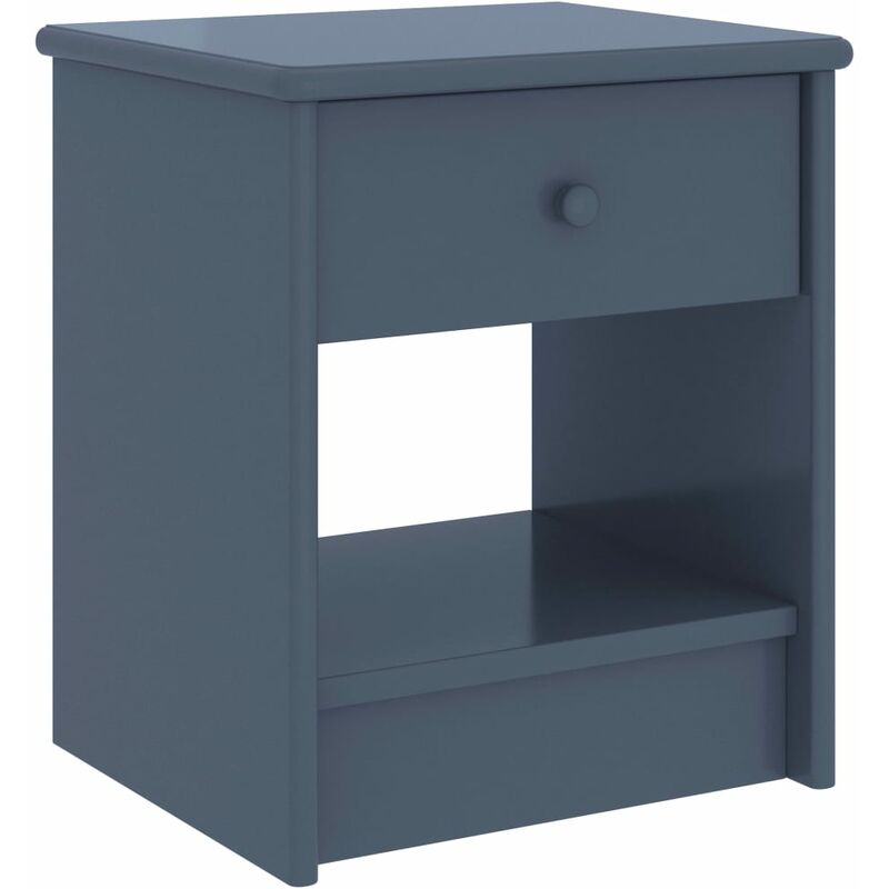 

Mesita de noche madera maciza de mango gris claro 35x30x40 cm