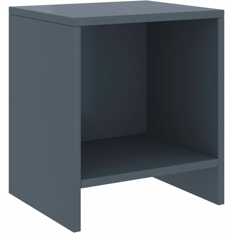 

Mesita de noche madera maciza de mango gris claro 35x30x40 cm