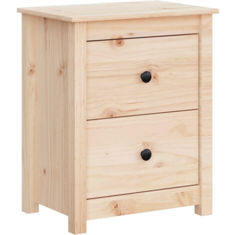 Mesita de noche madera maciza de pino 50x35x61,5 cm vidaXL