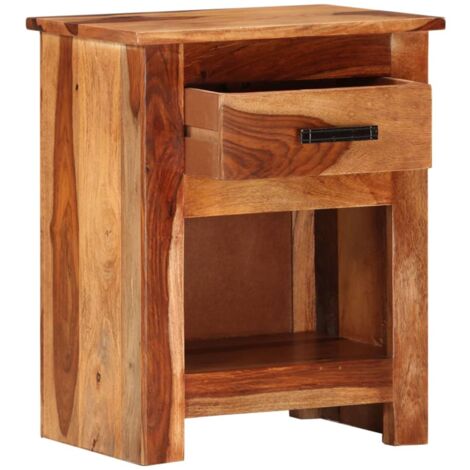 Mesita de noche madera maciza de sheesham 40x30x50 cm vidaXL - Marrón