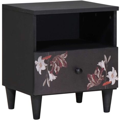 Mesita de Noche Marrón 40 x 33 x 46 cm Madera de mango maciza