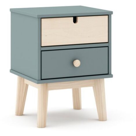 Mesita de noche Misty Cloud Verde Salvia - Oak Soft (ancho) x 51,3cm (alto)