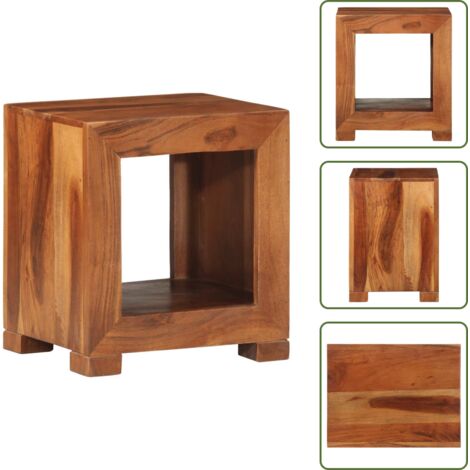 Mesita de noche - vidaXL Mesa auxiliar madera maciza acacia 37x29x40 cm - Mesa de té