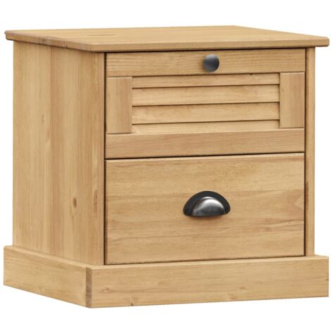 Mesita de noche VIGO madera maciza de pino 42x35x42 cm vidaXL