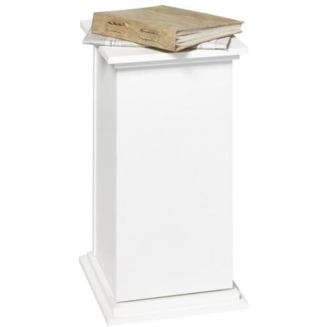 Mesita decorativa con puerta blanco 57,4 cm FMD