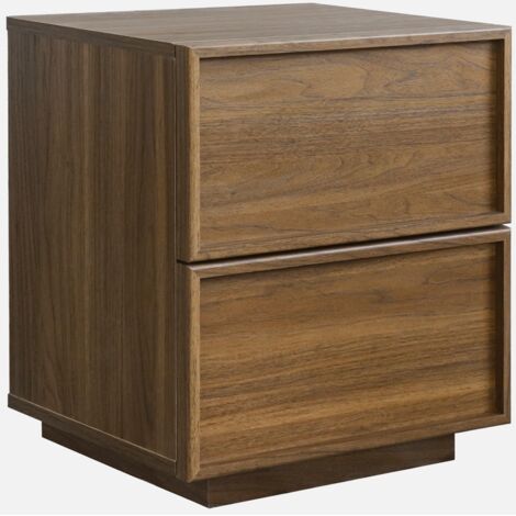 Mesita efecto madera, 2 cajones