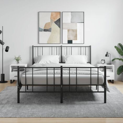 Mesita noche 2 uds madera ingeniería  brillo 40x35x47,5cm