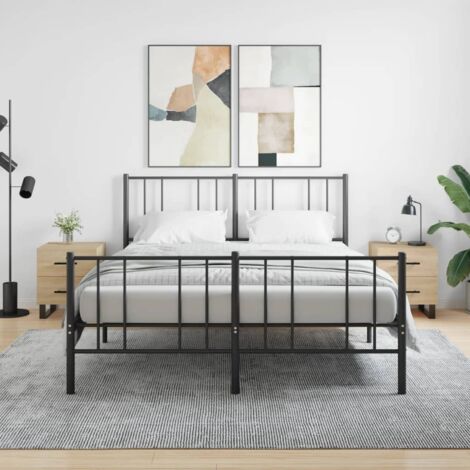 Mesita noche 2 uds madera ingeniería roble  40x35x47,5 cm