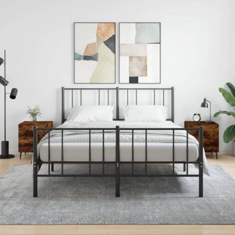 Mesita noche 2 uds madera ingeniería roble ahumado 40x35x47,5cm vidaXL