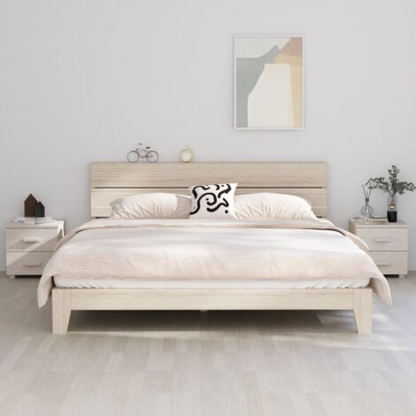 Mesita noche 2 uds madera maciza pino blanca 40x35x44,5 cm