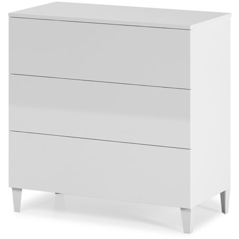 Comoda 3 Cajones Pekin en acabado blanco 76 cm(alto)80 cm(ancho)40 cm(largo)