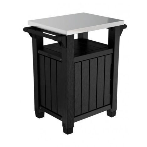 Mesita para barbacoa Unity Grafito, 70x54x90 cm, Keter