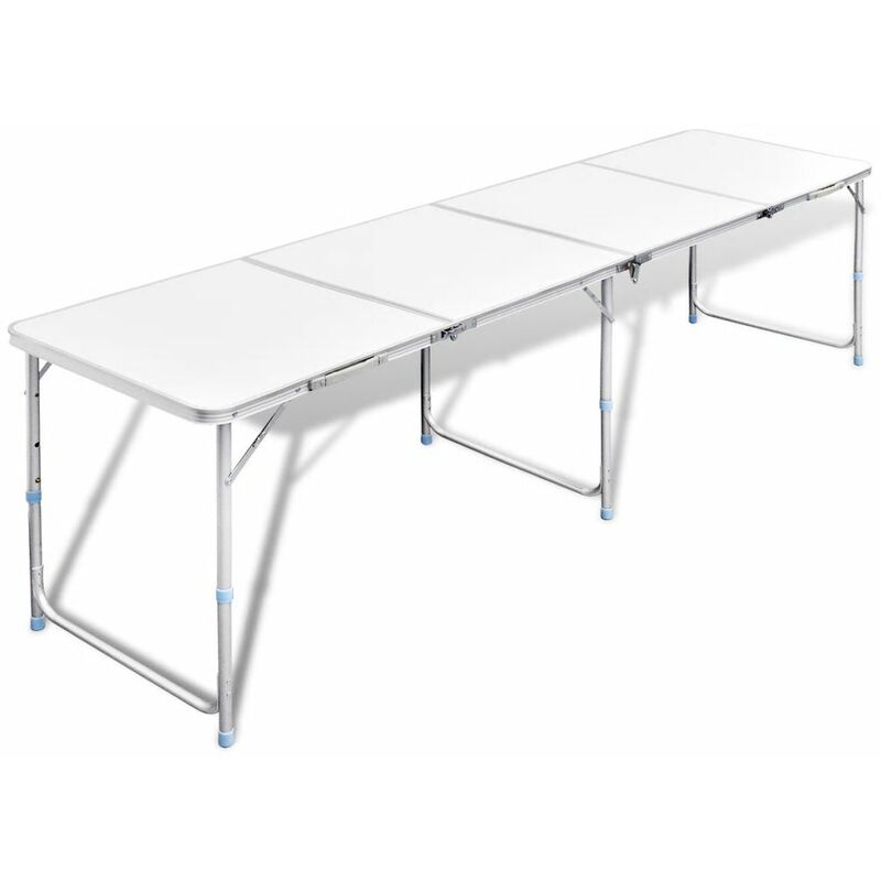 

Happyshopping - Mesita plegable de aluminio camping con 240 x 60 cm