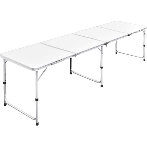 Mesita plegable de aluminio camping con 240 x 60 cm
