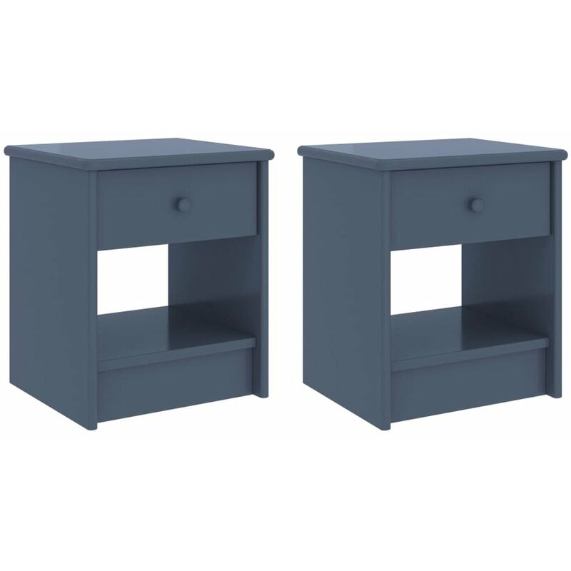 

Mesitas de noche 2 uds madera de pino gris claro 35x30x40 cm