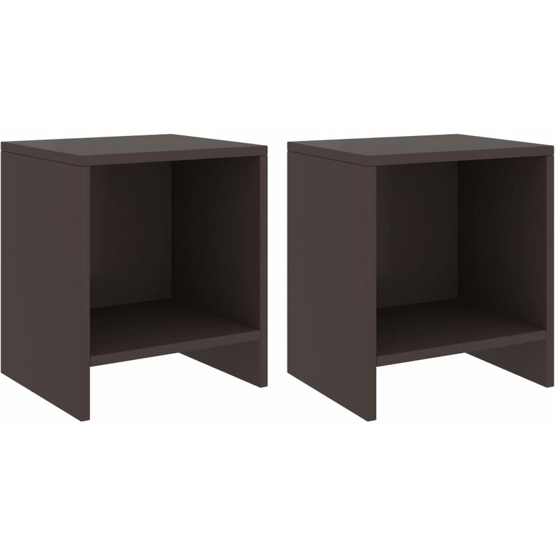 

Mesitas de noche 2 uds madera de pino marrón oscuro 35x30x40 cm - Marrón