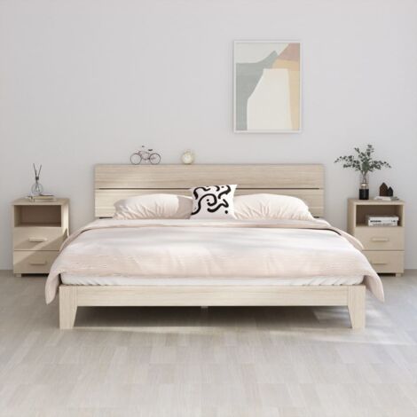 Mesitas de noche 2 uds madera de pino marrón miel 40x35x62 cm