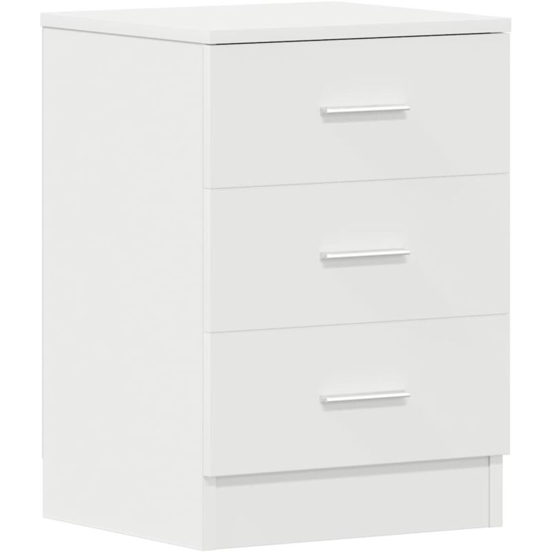 

vidaXL Mesita de Noche de Aglomerado 38x35x56 cm Blanco - Blanco