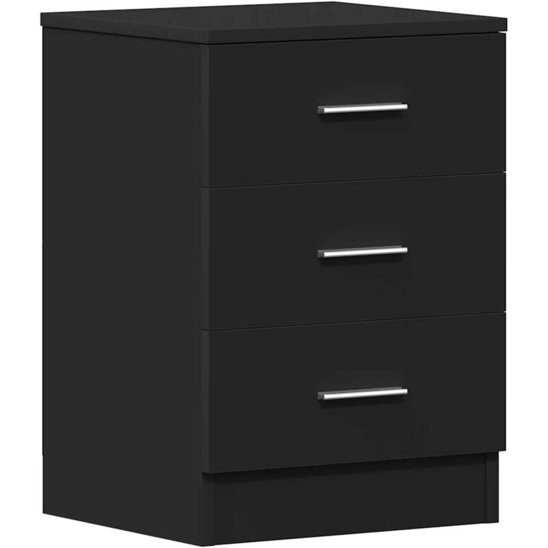 

vidaXL Mesita de Noche de Aglomerado 38x35x56 cm Negro - Negro