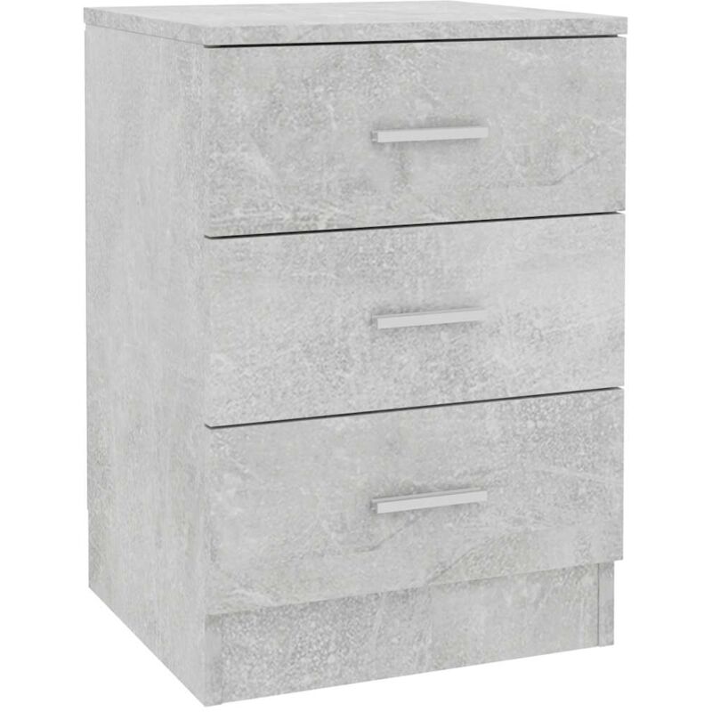 

vidaXL Mesita de Noche de Aglomerado 38x35x56 cm Gris Hormigón - Gris
