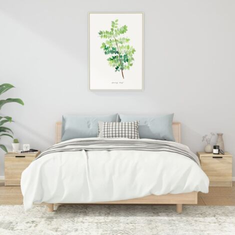 Mesitas de noche 2 unidades color roble Sonoma 40x39x40 cm vidaXL