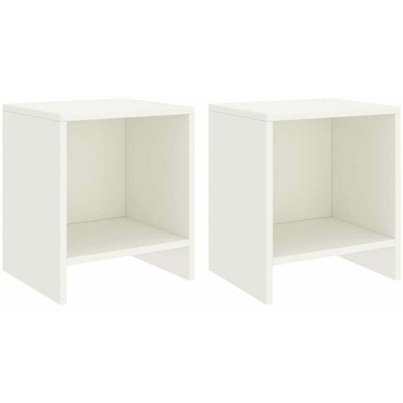 

Mesitas de noche 2 unidades madera de pino blanco 35x30x40 cm