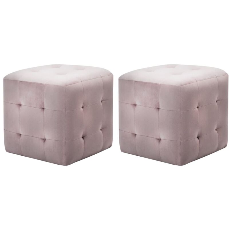 

Mesitas de Noche 2 Unidades Terciopelo 30x30x30 cm Rosa - Rosa - Vidaxl