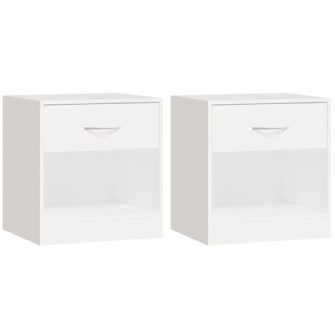 Mesitas de noche con cajón 2 unidades blancas vidaXL