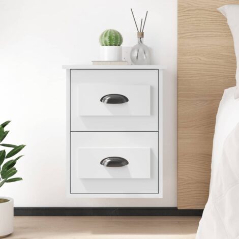 Mesitas de noche de pared 2 uds  41,5x36x53 cm