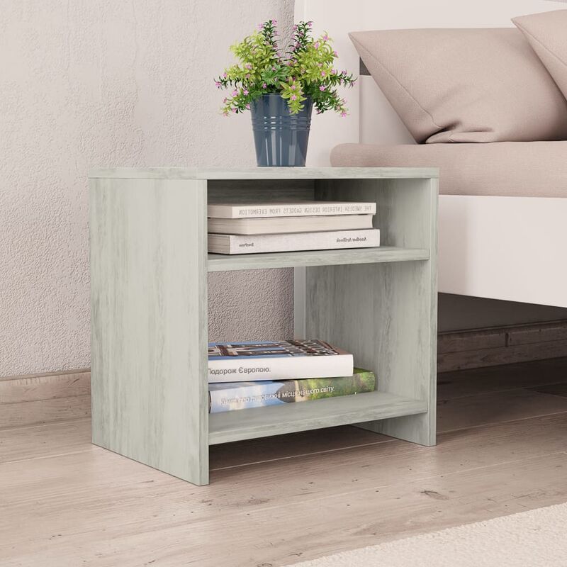 

Mesitas noche 2 uds aglomerado color gris hormigon 40x30x40cm