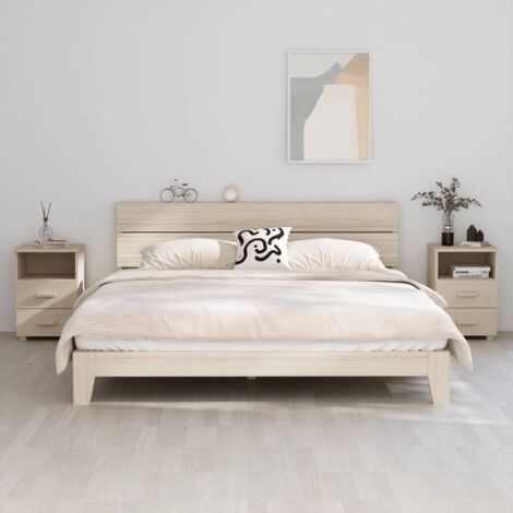 Mesitas noche 2 uds HAMAR pino macizo marrón miel 40x35x62 cm vidaXL