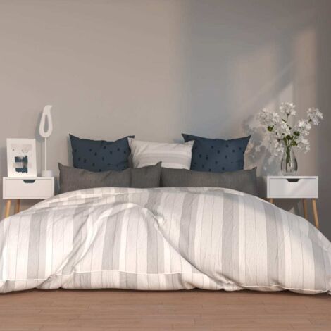 Mesitas noche 2 uds madera ingeniería blanco brillo 40x40x56 cm vidaXL