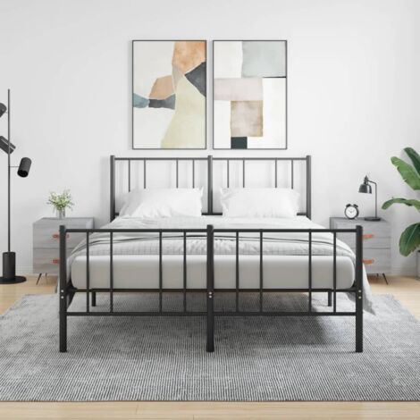 Mesitas noche 2 uds madera ingeniería gris  40x35x47,5 cm