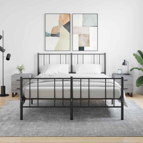 Mesitas noche 2 uds madera ingeniería gris  40x35x47,5 cm