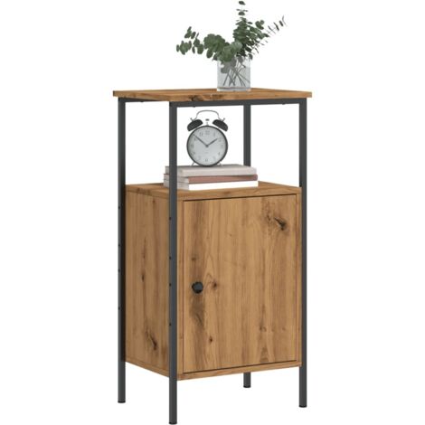 Mesitas noche 2 uds madera ingeniería roble artisan 41x31x80 cm vidaXL