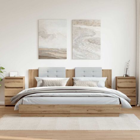 Mesitas noche 2uds madera ingeniería roble artisan 40x35x62,5cm vidaXL