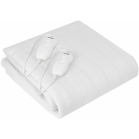 Mesko MS 7420 Surmatelas Chauffant 2 Places 150x160cm, 3 Niveaux Température, Lavable, Double 120W Blanc