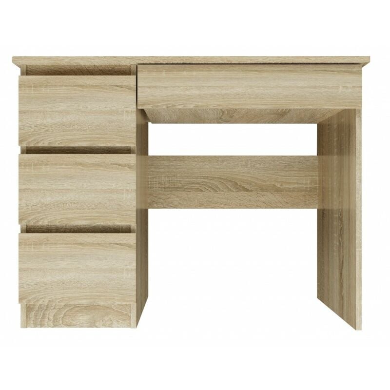 Meso - Bureau gauche style moderne bureau/chambre d'ado - 98x51x76 - 4 tiroirs