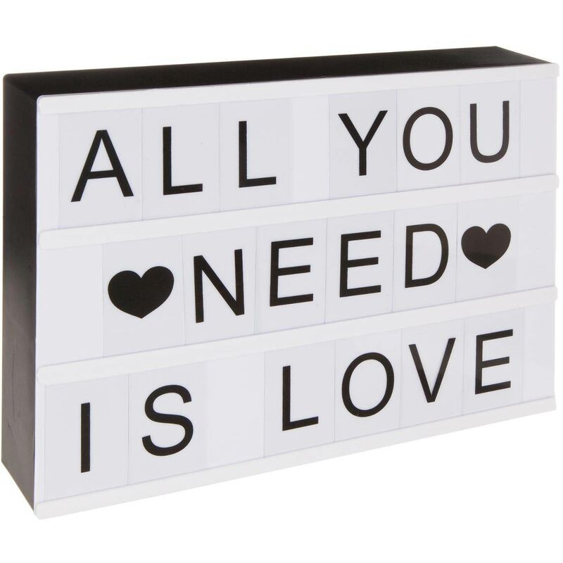 Boîte lumineuse noir et blanc 30x22cm Atmosphera créateur d'intérieur