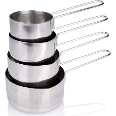 Messbecher aus Edelstahl, 4er-Set, Küchenaccessoire
