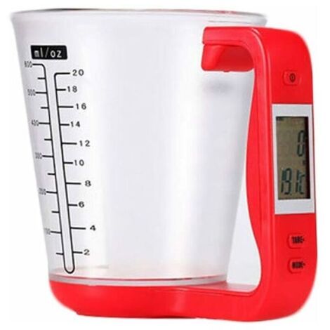 Messbecher, digitaler Messbecher mit Küchenwaage, Messkrug mit Digitalanzeige