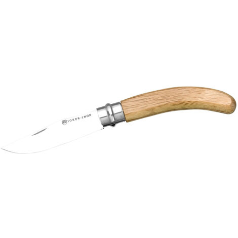 Messer mit Steineichenmanschette, drehbarer Ring, 420er Edelstahlklinge 8 cm, Joker NE21 + Mehrzweck-Geschenkkarte