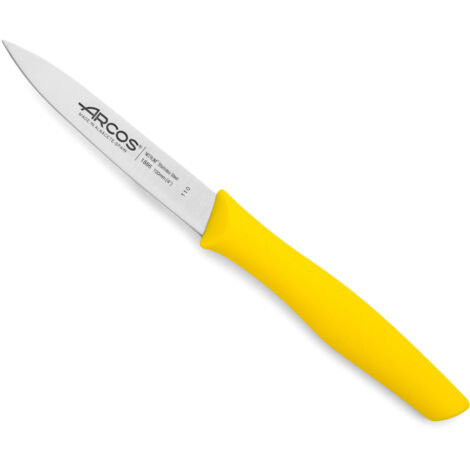 Messer Mondador Arcos Nova 188625 Edelstahl Nitrum und mango Polypropylen, gelbe Klinge von 10 cm im Displaykarton