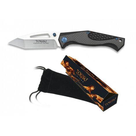 Messer Tokisu mit 9 cm CNC-bearbeiteter Klinge aus rostfreiem Stahl, mango G10 und Karbonfaser