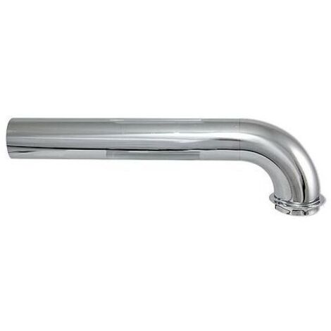 Messing-Abgangsbogen 90° für Siphon DN 32 (1 1/4'') - Länge 225 mm - verchromt
